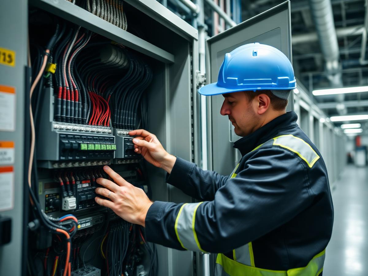 Intervention sur une armoire électrique industrielle